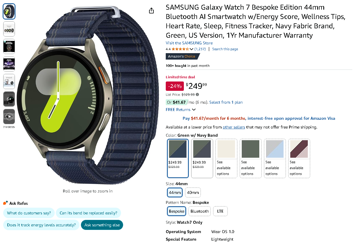 Samsung Galaxy Watch 7 Screenshot