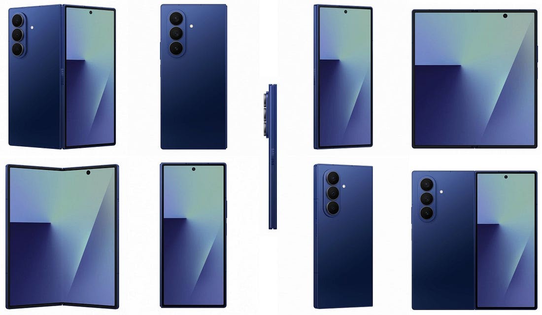 Samsung Galaxy Z Fold 7 у кольорі Blue Shadow