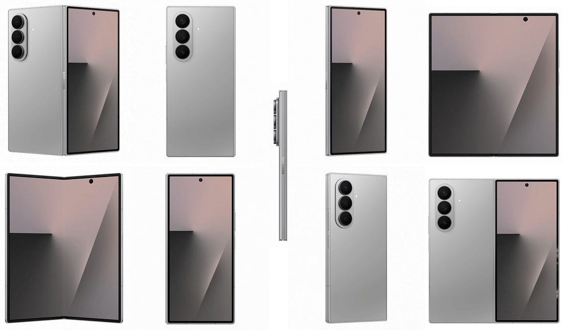 Samsung Galaxy Z Fold 7 у кольорі Silver Shadow