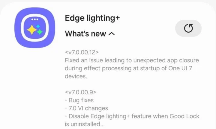 Edge Lighting+ 7.0.00.12 update