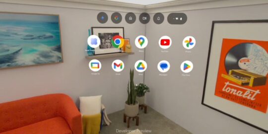 Samsung Project Moohan headset: Android XR Apps Launcher