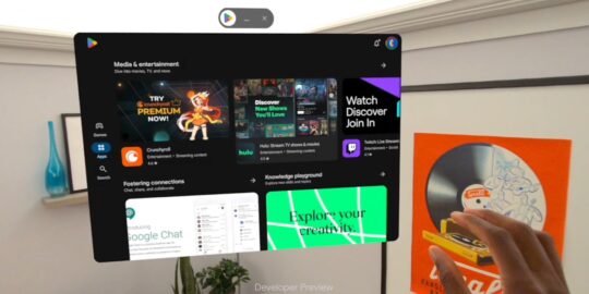 Samsung Project Moohan headset: Google Play Store