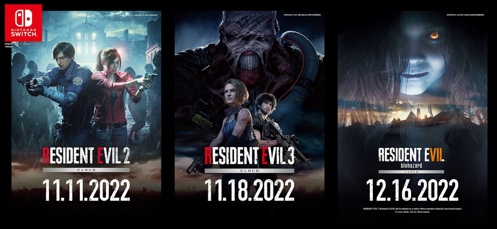 Capcom анонсувала реліз рімейків Resident Evil 2&3 на Nintendo Switch у листопаді, а Resident Evil 7 варто очікувати 16 грудня-2