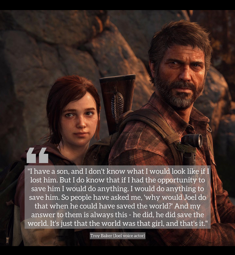 Трой Бейкер, який зіграв Джоела в The Last of Us розповів, що його бачення на фінал першої частини гри змінило народження сина-2
