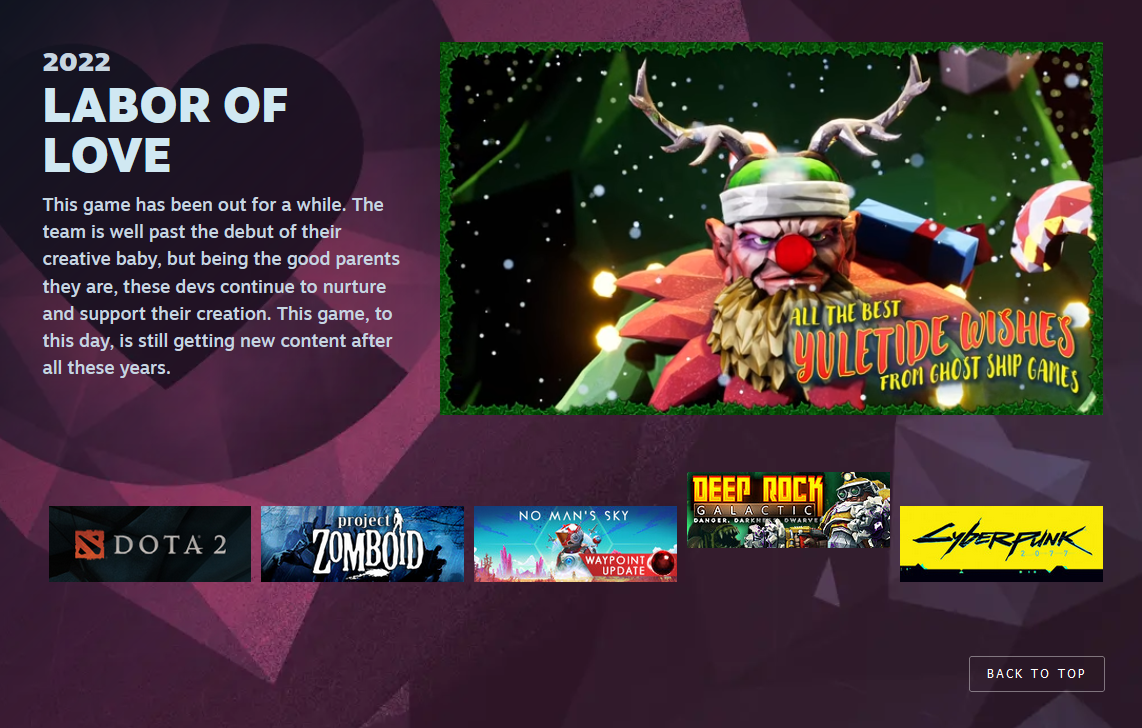 Valve a présenté les 11 nominations de la cérémonie des Steam Awards, dont : "Jeu de l'année", "Meilleure histoire", "Meilleure bande sonore", etc.-4