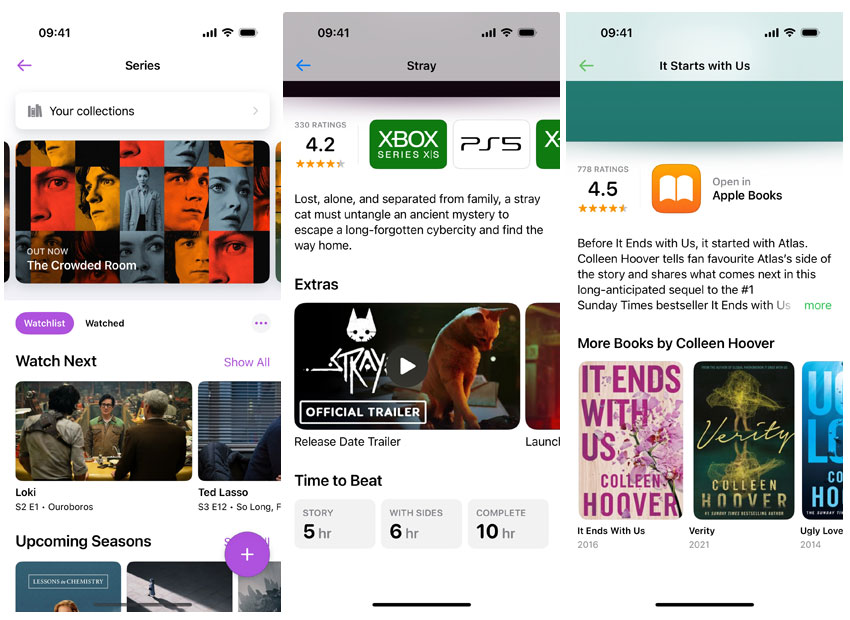 Capture d'écran de l'application Sequel sur iPhone