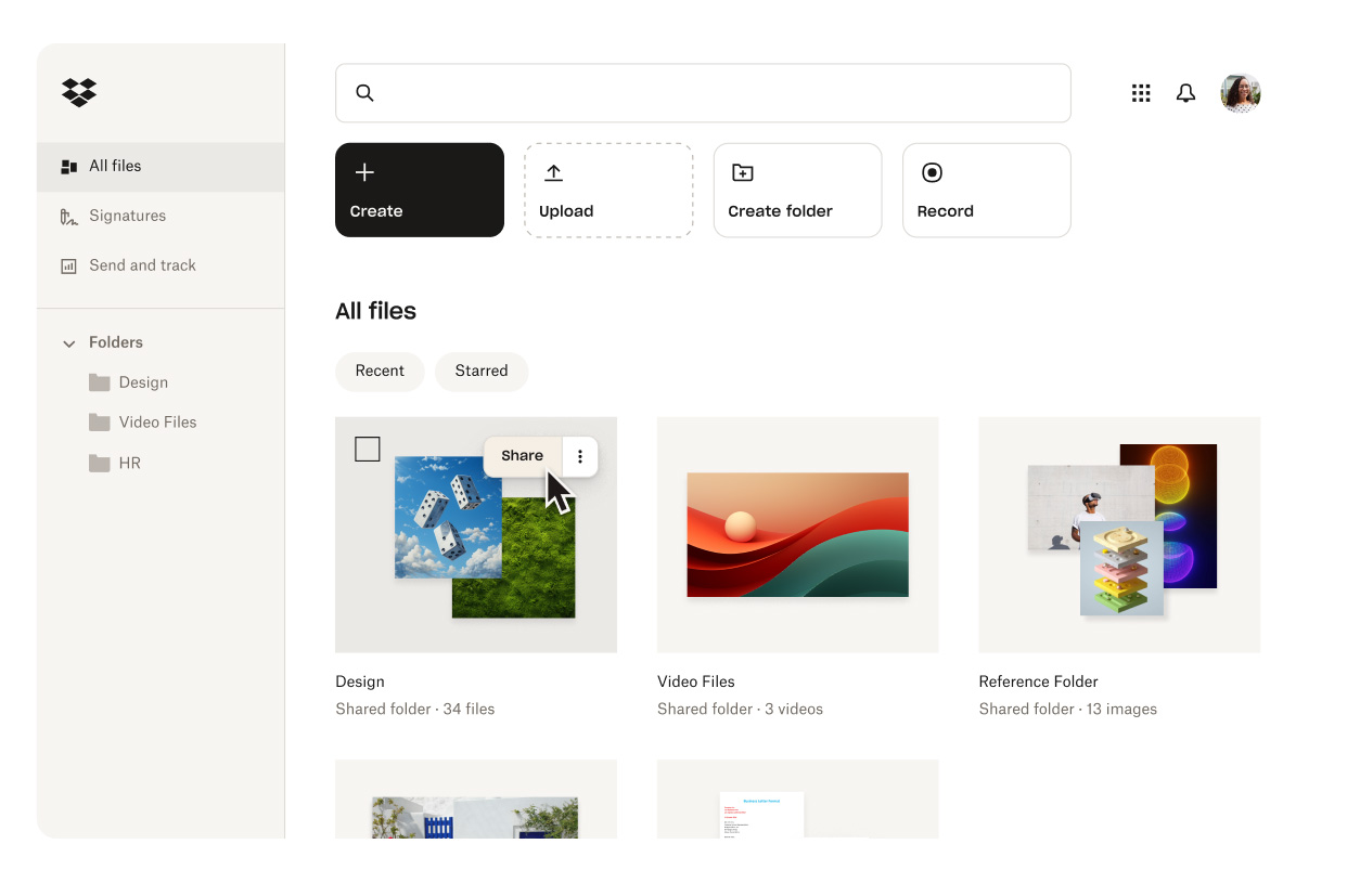 Dropbox redesigned its web interface and released an open beta version of Dash with artificial intelligence support-2