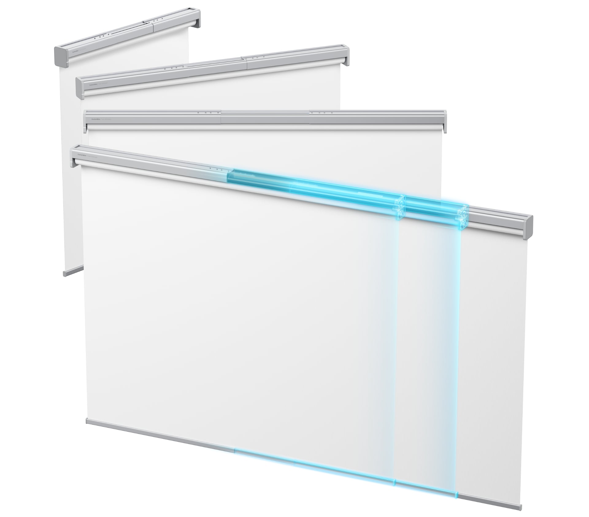 Telescopic roller shutter design