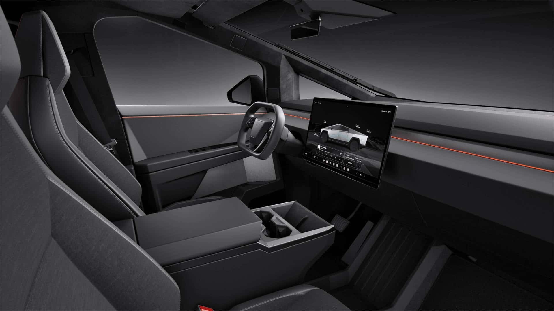 Tesla Cybertruck Long Range interior