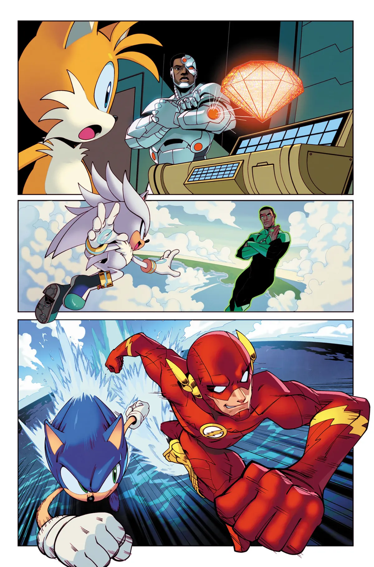Сцена з коміксу DC X Sonic the Hedgehog 1