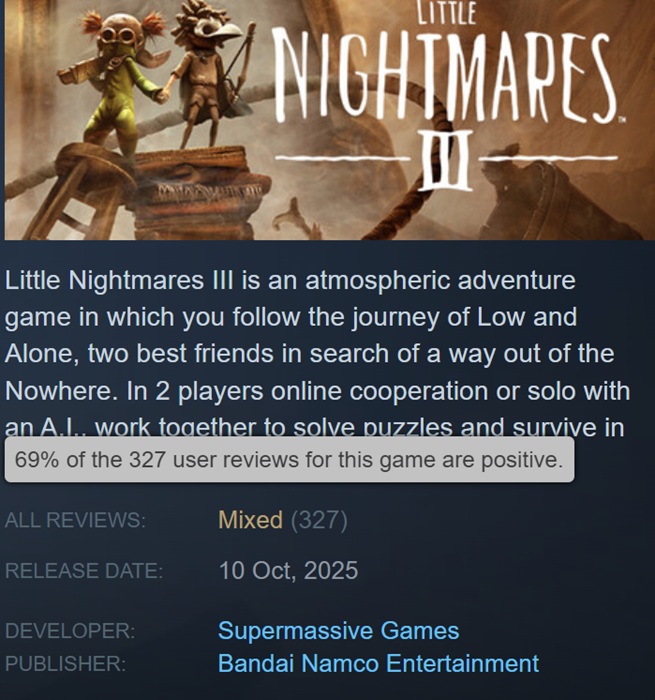 Обложка игры Little Nightmares 3