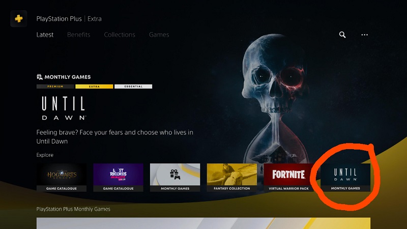 A screenshot of the PlayStation Plus page