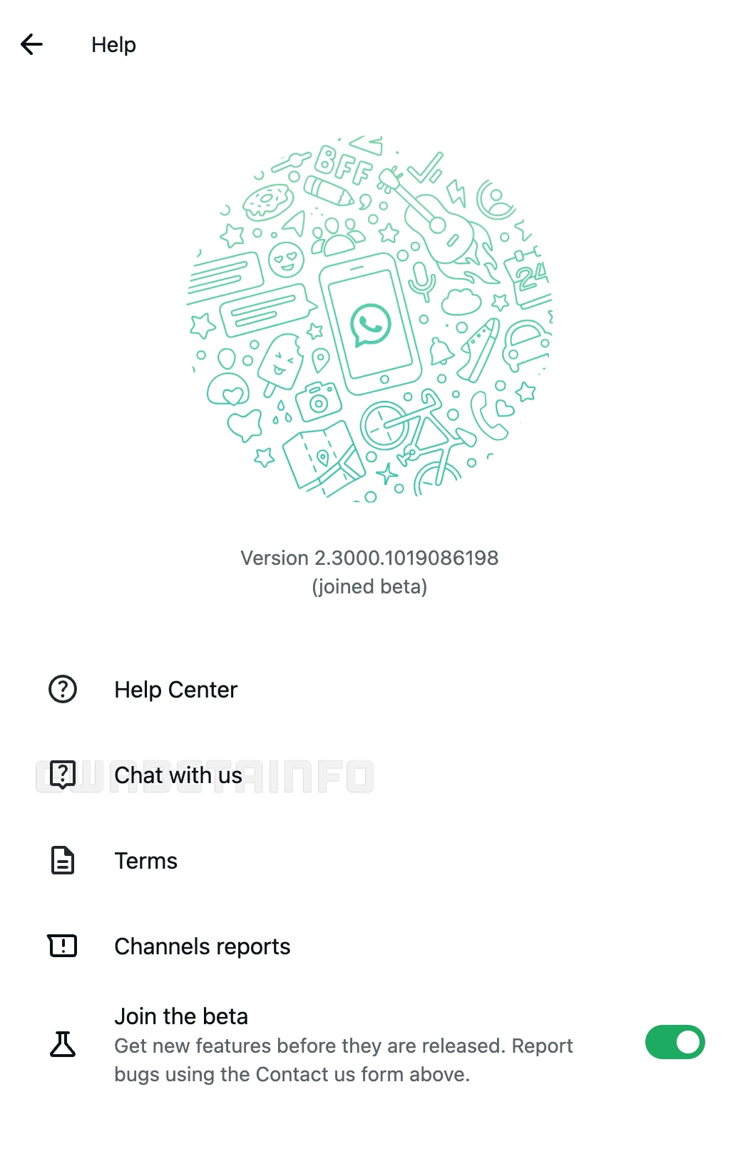 An illustration of the WhatsApp 'Chat with us' feature