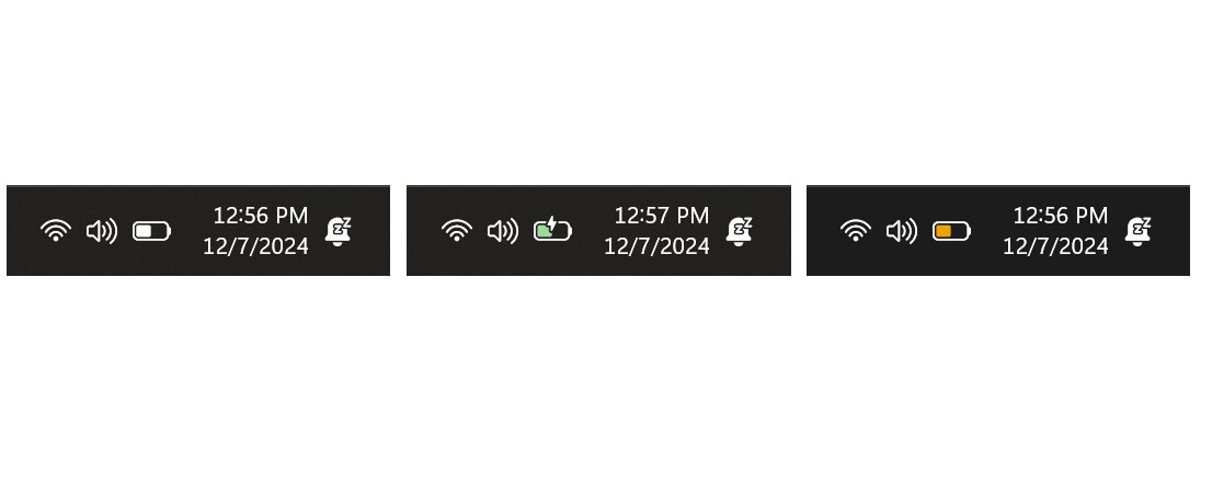 Nouvelle icône de batterie dans Windows 11