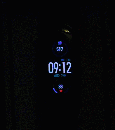 Xiaomi Mi Band 5 menus gif