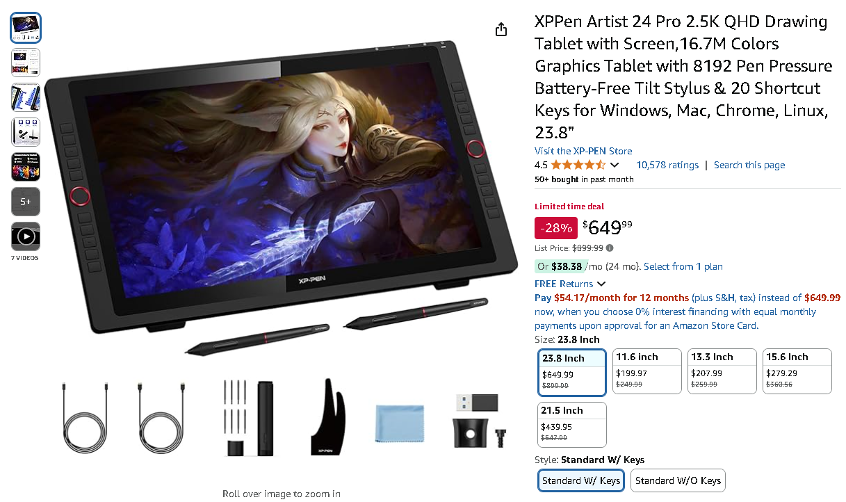 XPPen Artist Drawing Tablet Screenshot of the XPPen Artist Drawing Tablet