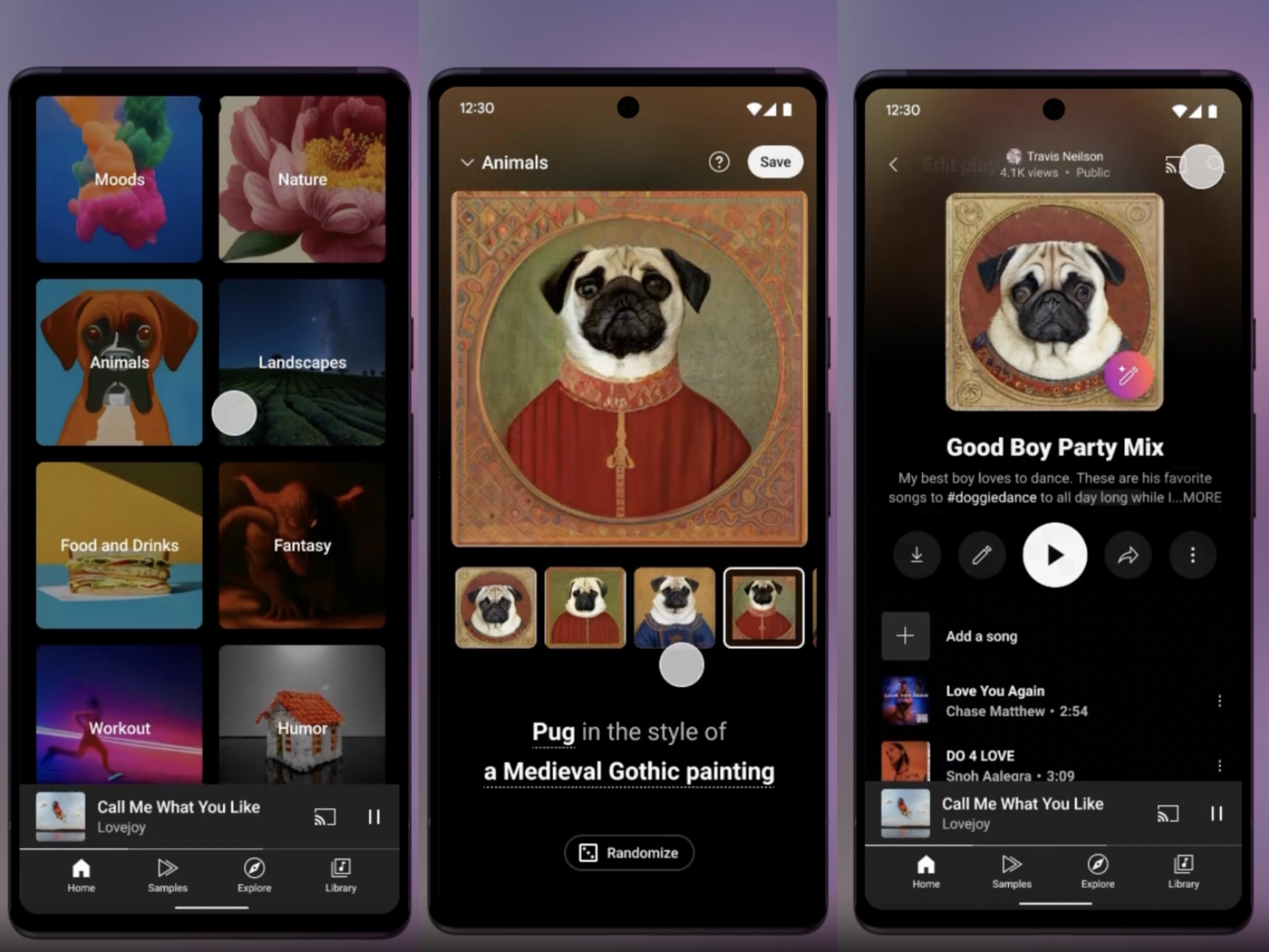 YouTube Music now lets you create playlist artwork using generative AI