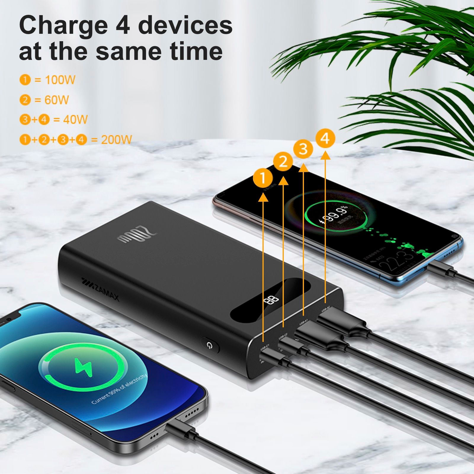 ZAMAX Flash Power Bank: зовнішний акумулятор на 20 000 мАг потужністю у 200 Вт за 3 499 гривень з безкоштовною доставкою-2