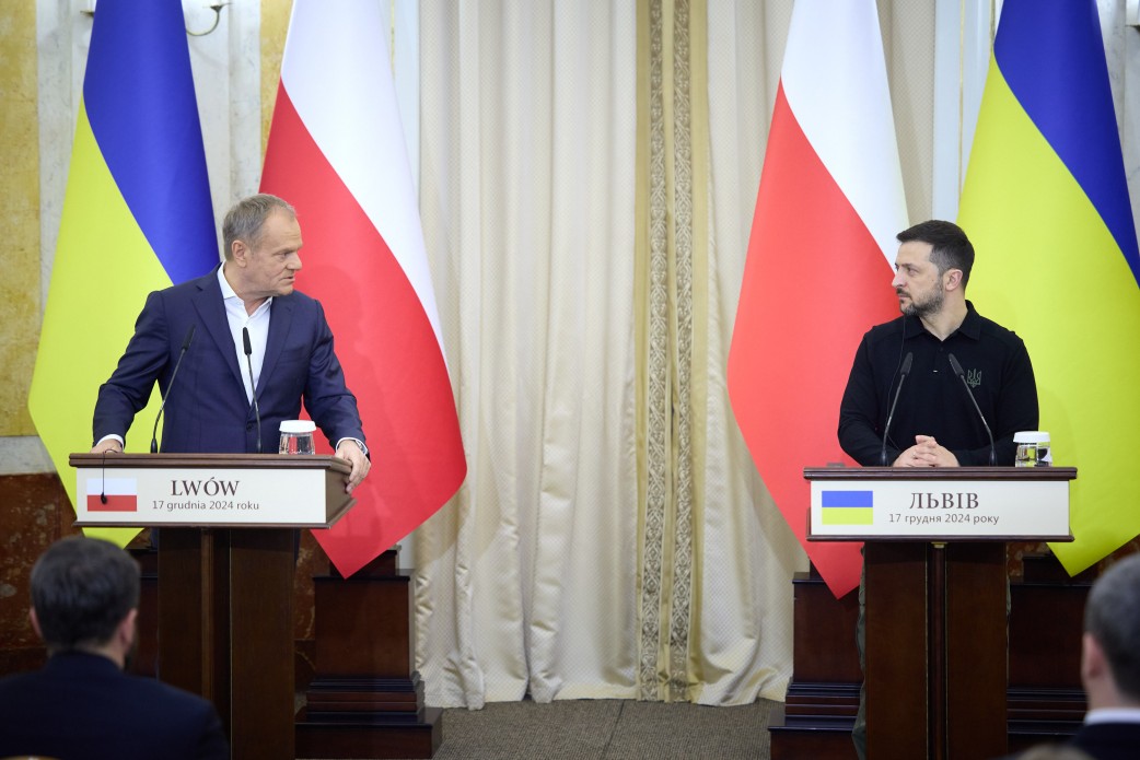 Conférence de presse du président ukrainien Volodymyr Zelenskyy et du premier ministre polonais Donald Tusk