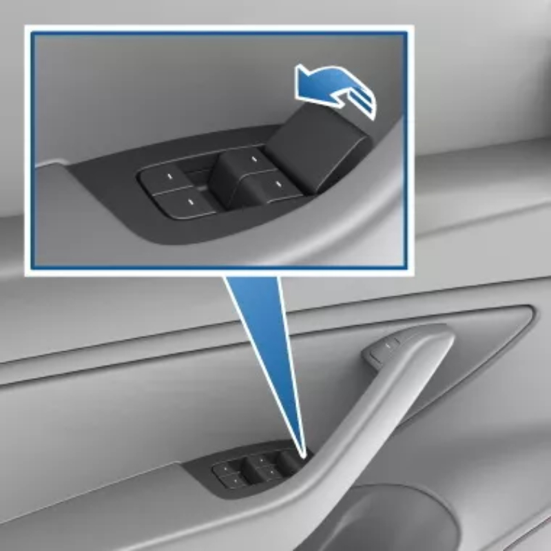 Ілюстрація механічного відкриття замка дверей Model 3