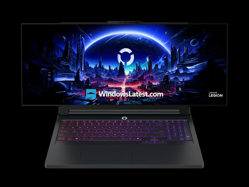 Екран ноутбука Lenovo Legion Pro Rollable у розширеному стані