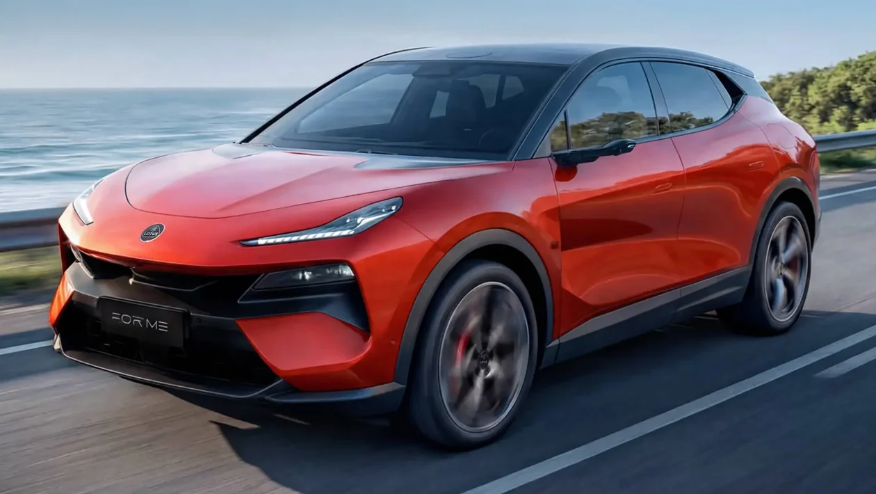 Front view of 2026 Lotus Eletre hybrid