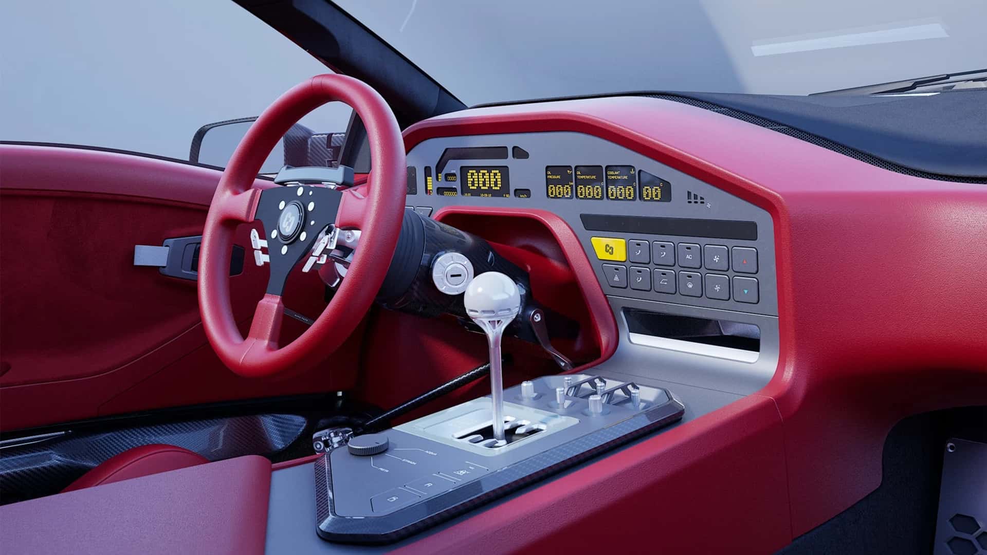 Деталі інтер’єру Eccentrica V12 Roadster