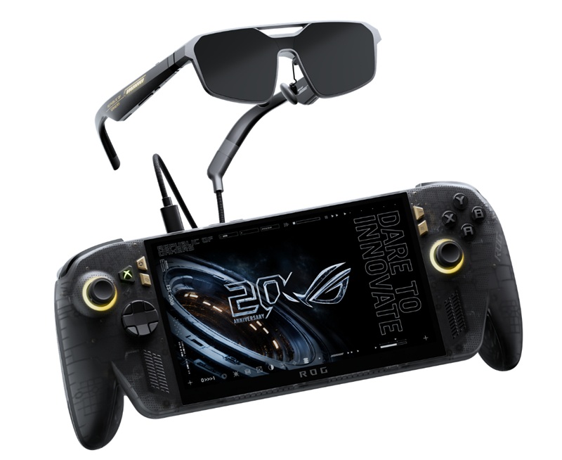 Asus ROG Xbox Ally X20 у комплекті з AR-окулярами Xreal