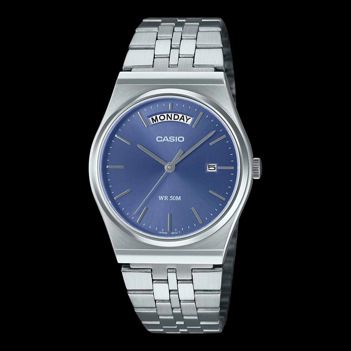 Годинник Casio MTP-B146 з блакитним циферблатом