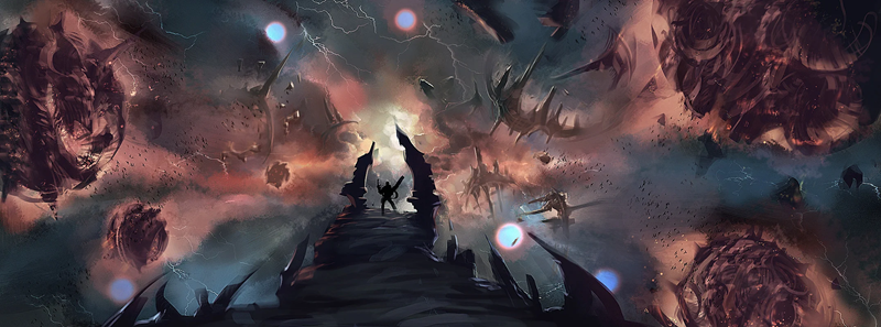 Concept art from the cancelled DOOM 4, some of which appears to have been reused in DOOM (2016) and The Dark Ages.