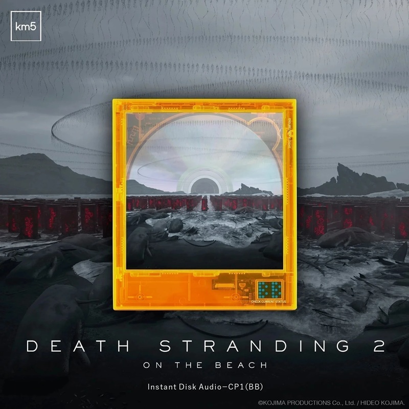Le Instant Disc Audio CP1 Death Stranding 2 avec son boîtier orange translucide, façon BB Pod.