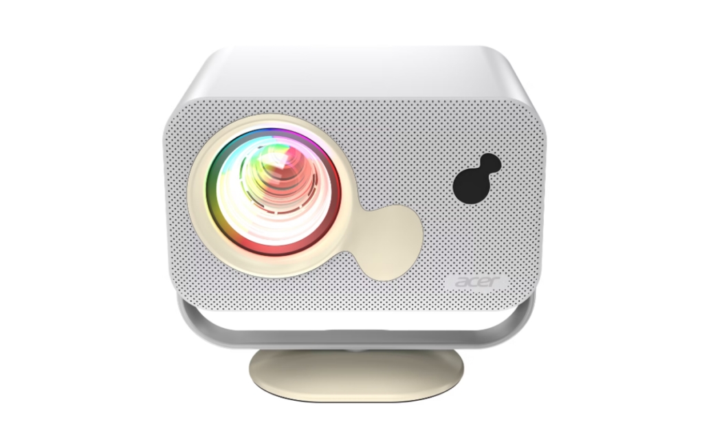Le vidéoprojecteur Acer HD1500 et son support rotatif intégré. Illustration : Acer
