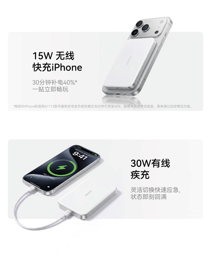 Галерея зображень Anker Air+ Ultra Slim Magnetic Power Bank