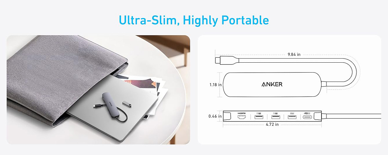 Габарити USB-C Hub 5-в-1