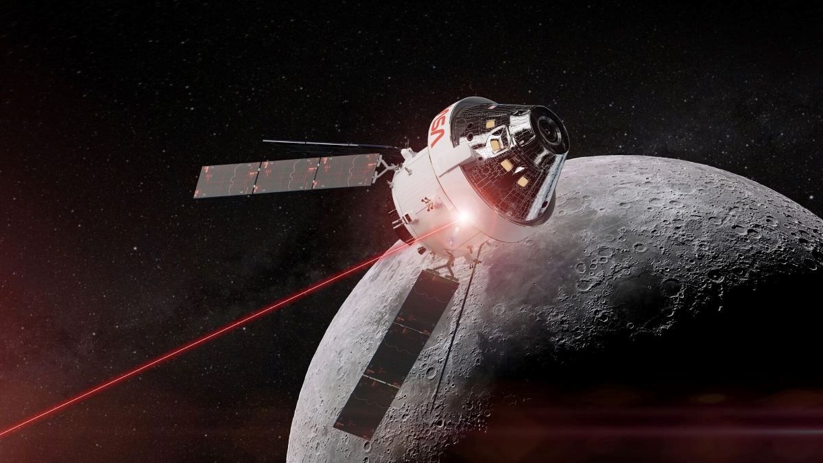 Космічний апарат Orion з оптичною системою зв'язку Orion Artemis II (O2O). Ілюстрація: NASA