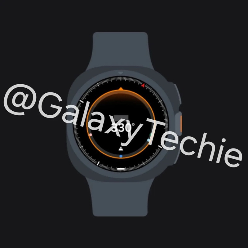 Рендер Galaxy Watch Ultra 2 з зеленим ремінцем