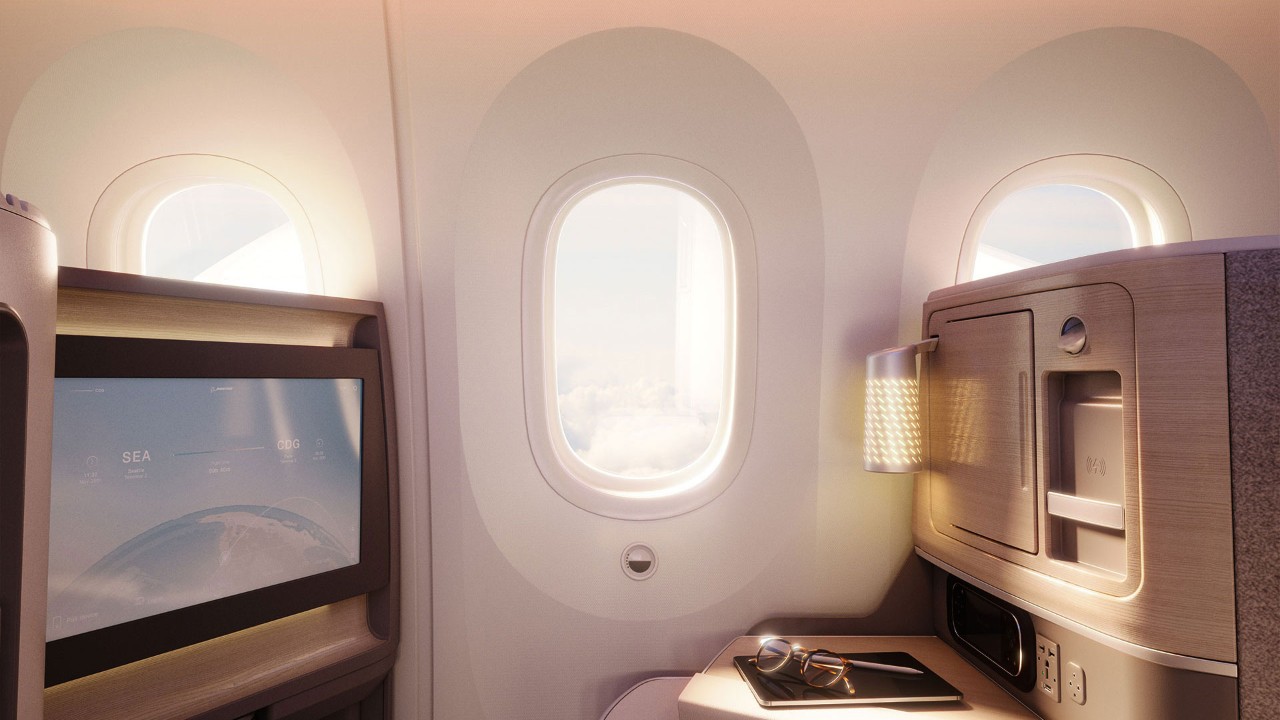 Boeing 787 Dreamliner seating area