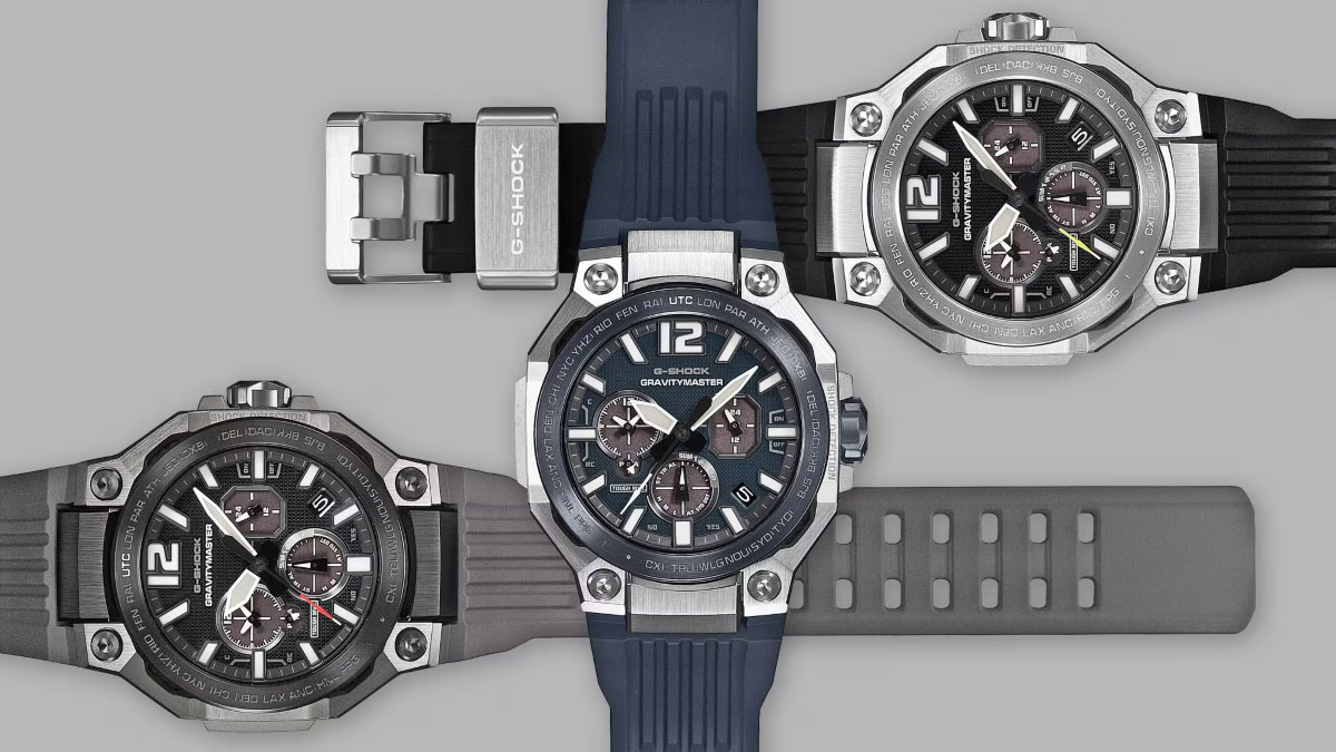 All three GWR-B3000 models share identical tech specs, differing only in bezel color. Source: Casio