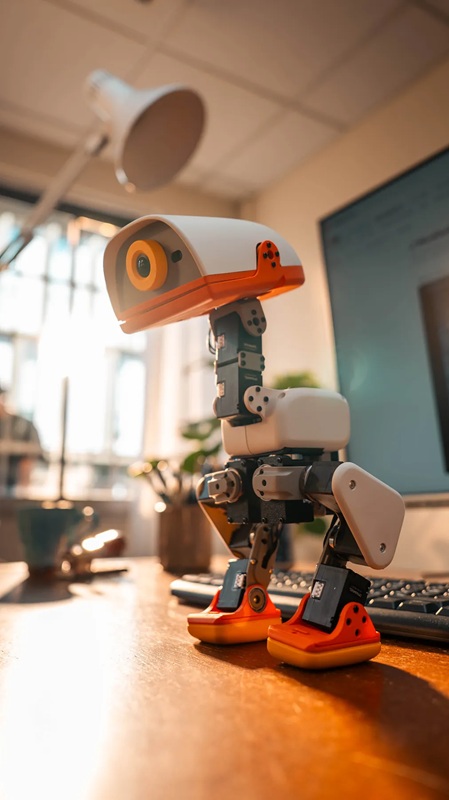 Microduck's open-source stack supports MuJoCo simulation and reinforcement learning training.