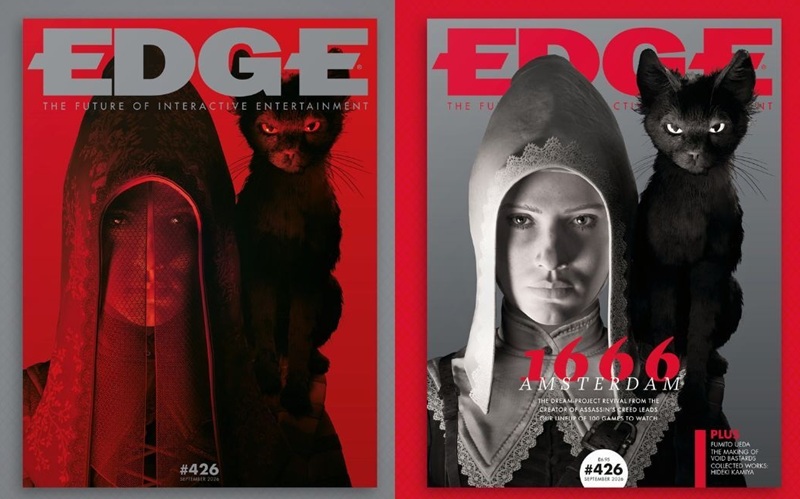 The protagonists of 1666: Amsterdam on the cover of Edge magazine.