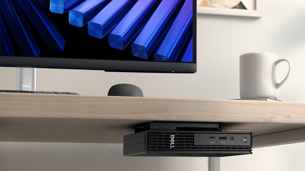 Вид Dell Pro 5 Micro ззаду
