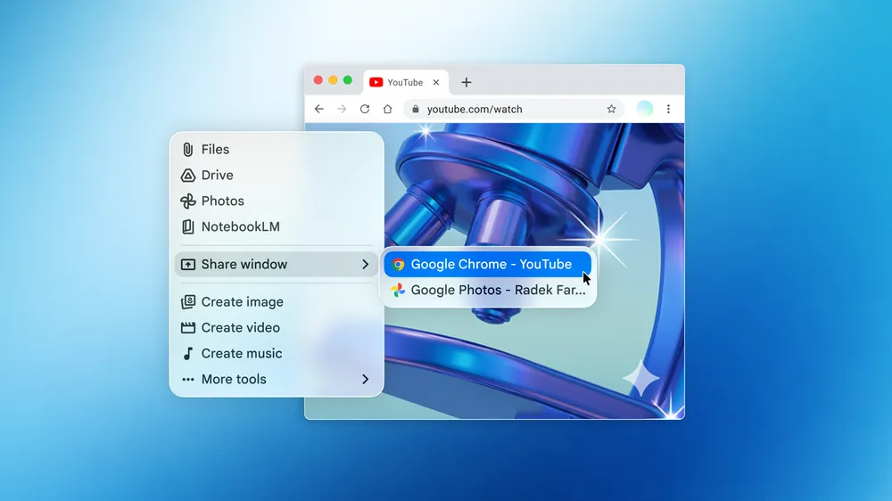 Интерфейс приложения Gemini на macOS