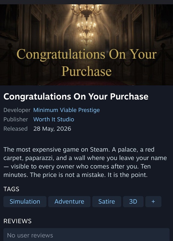 Логотип Congratulations On Your Purchase на Steam