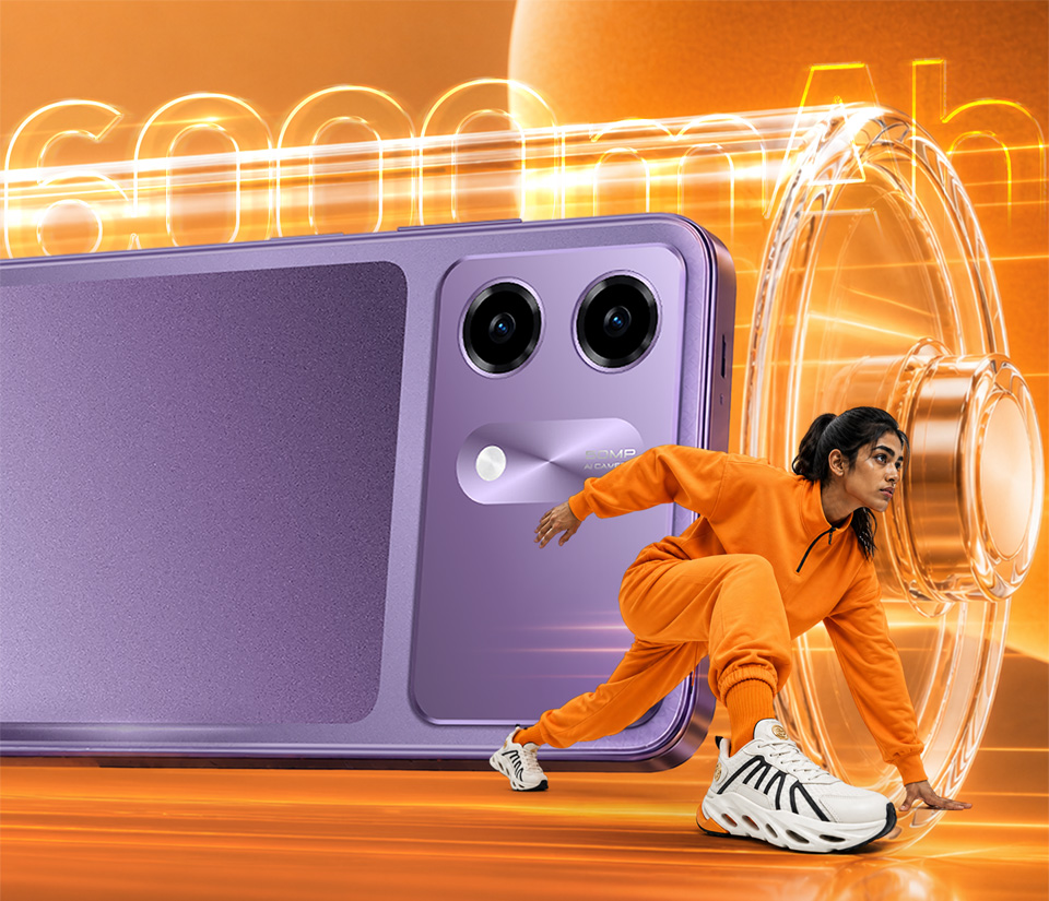 Battery with 6000 mAh capacity of HMD Vibe2 5G
