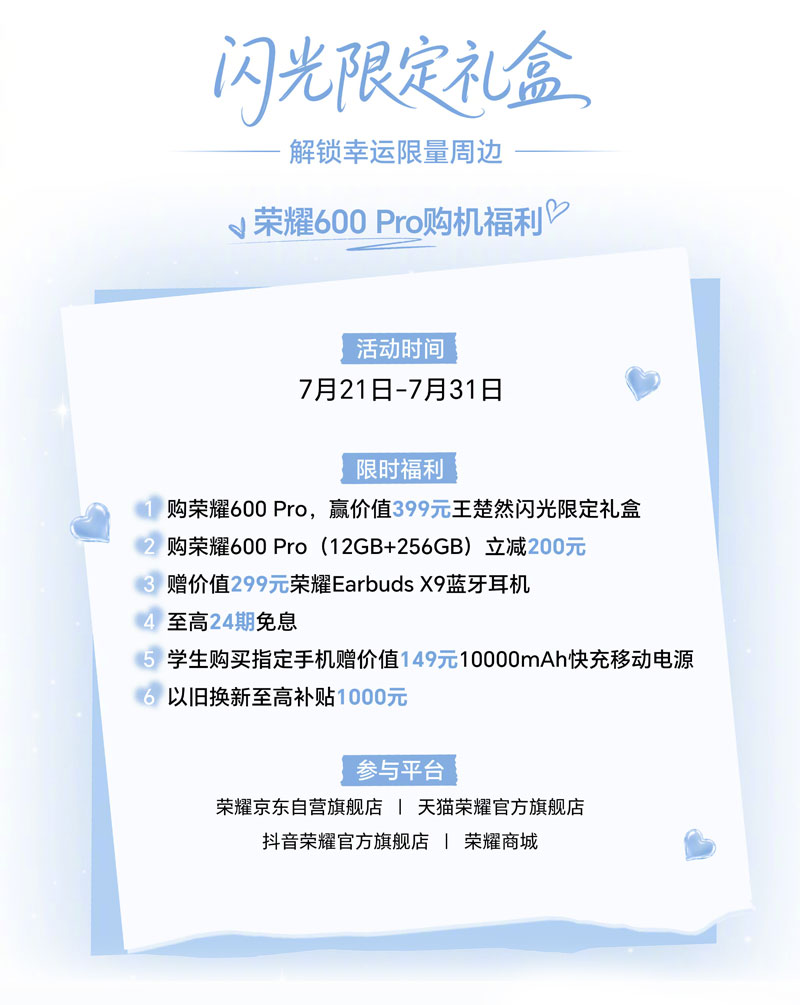 Дополнительные аксессуары в комплекте Honor 600 Pro Limited Edition