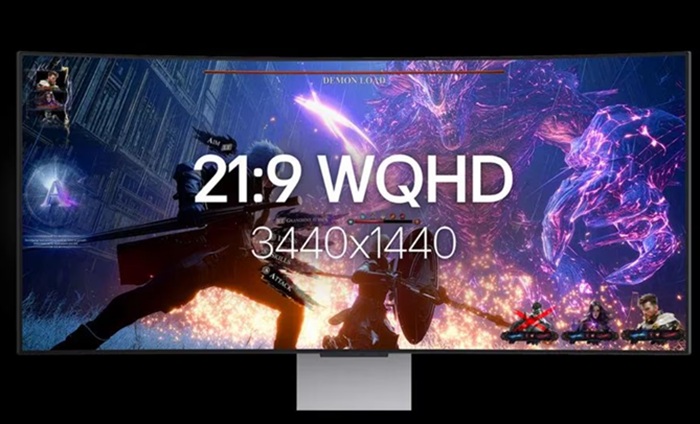 LG UltraGear 34GX90SB-W вигнута OLED-панель
