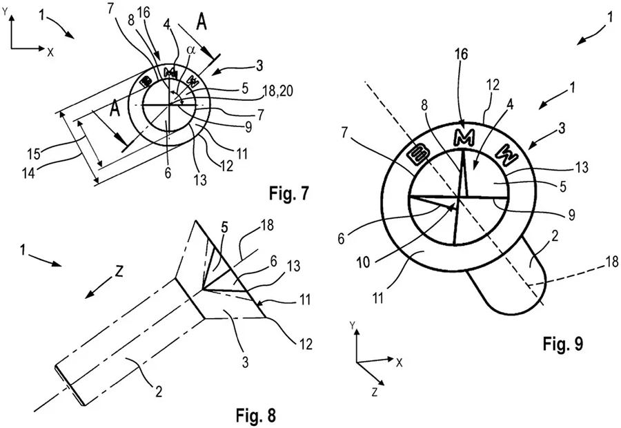 Sketch of BMW screw with emblem