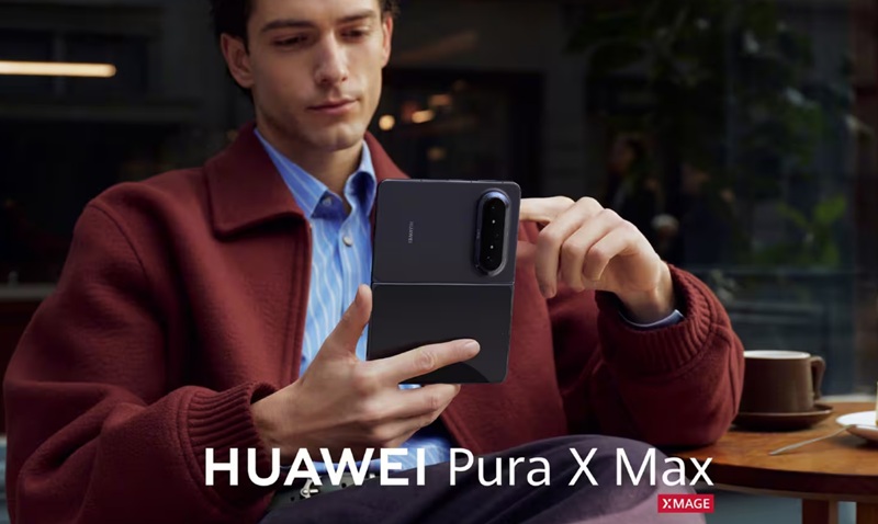 Huawei Pura X Max в разложенном виде