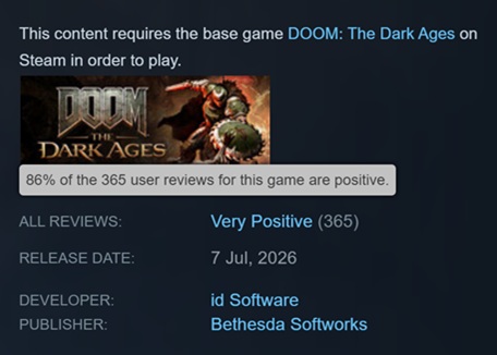 Предложение к DOOM: The Dark Ages - Revelations