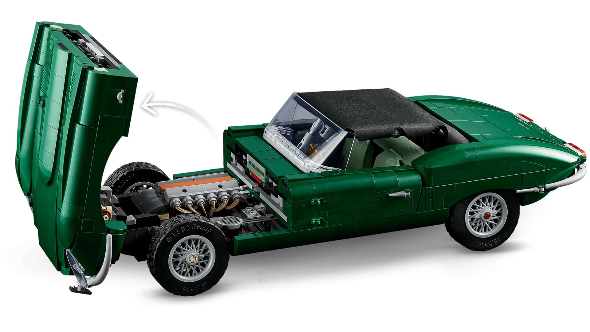 LEGO Jaguar E-Type вид спереду